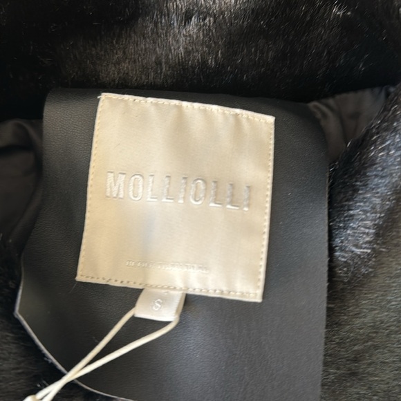 MOLLIOLLI. Bella Leopard Print Faux Fur Sz S NWT - Picture 3 of 15